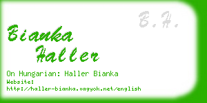 bianka haller business card
